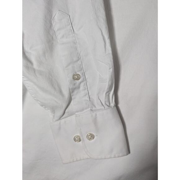 Tommy Hilfiger White stretch poplin shirt Button down Oxford L regular Chest 48" - Picture 4 of 11